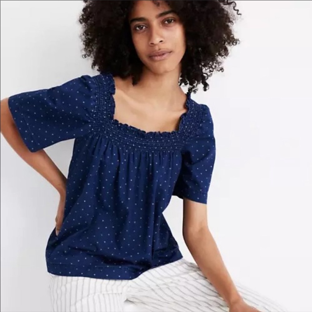 NWT Madewell Square Neck Smock Top XS